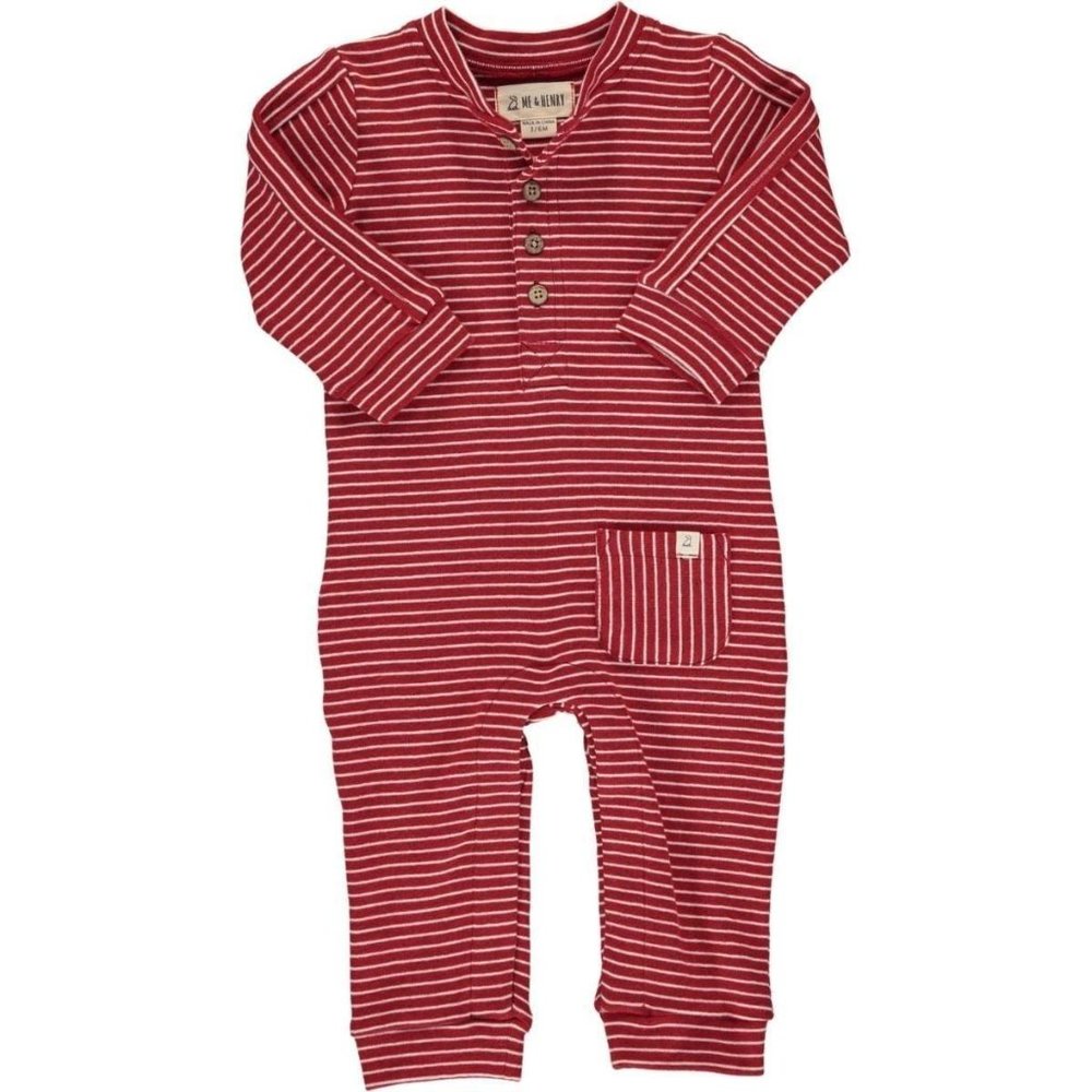 Me & Henry Boys Striped Jersey Romper